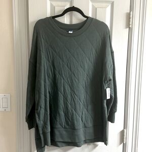 NWT Old Navy green quilted sweatshirt size 2x!